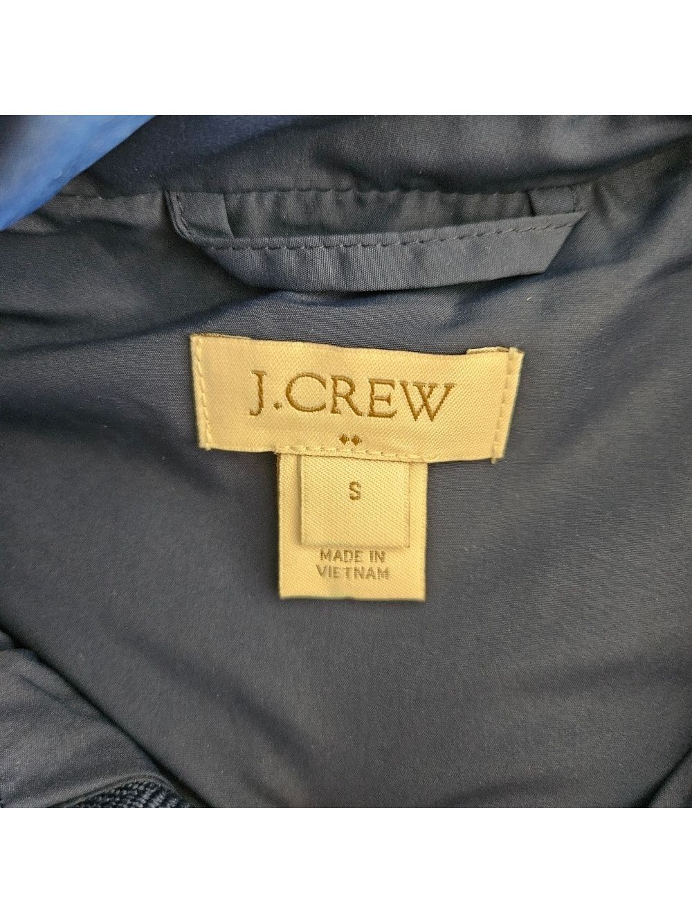 J.Crew Women’s Quilted Puffer Vest Navy Blue Full Zip Lightweight Layering Size - Picture 2 of 8